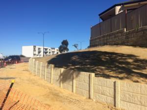 Retaining Wall Installed